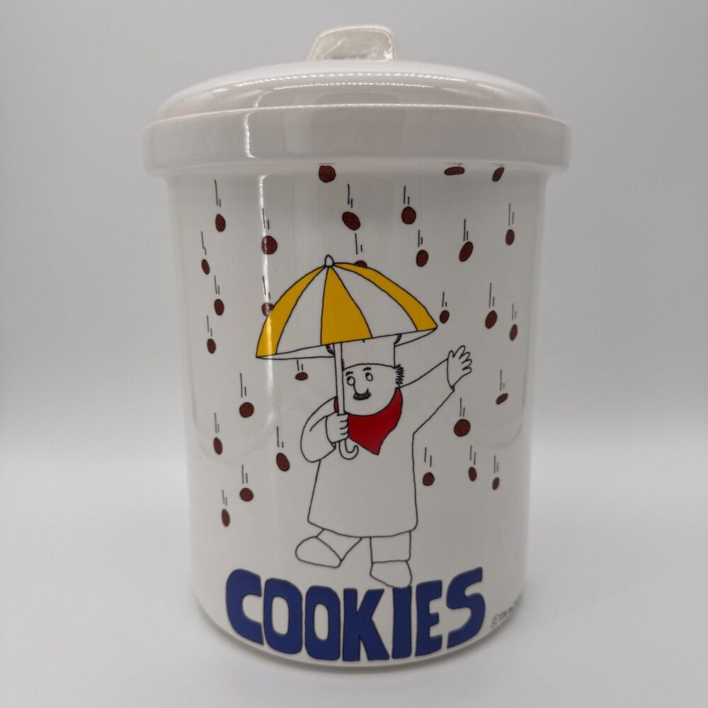Vintage Barney Saltzberg "Raining Cookies" 1983 Ceramic Cookie Jar